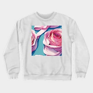 Watercolor pink bow pink ribbon Crewneck Sweatshirt